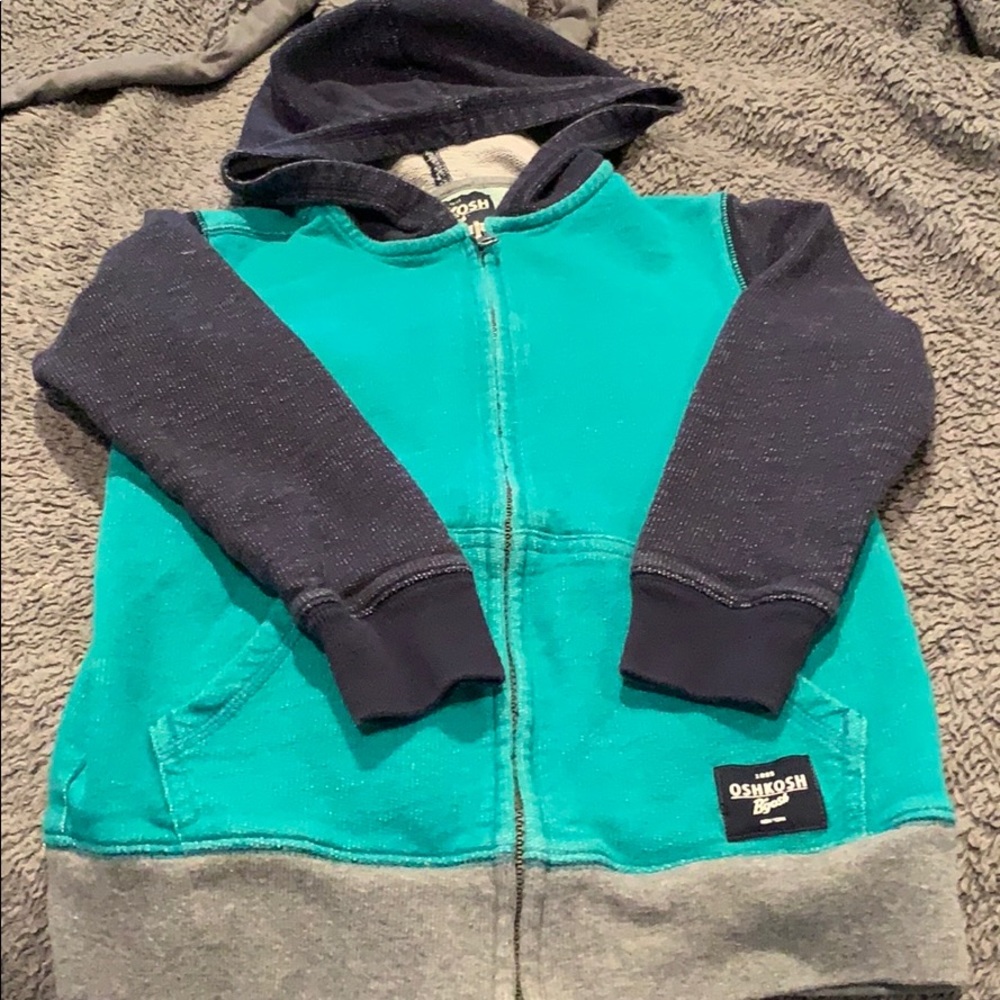 Oshkosh B’gosh, sz 7 navy and turquoise jacket